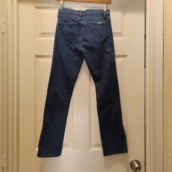 Lilly Pulitzer Women's Braided Side Unique Straight Jeans Fall Fashion Size 0 - Picture 4 of 7
